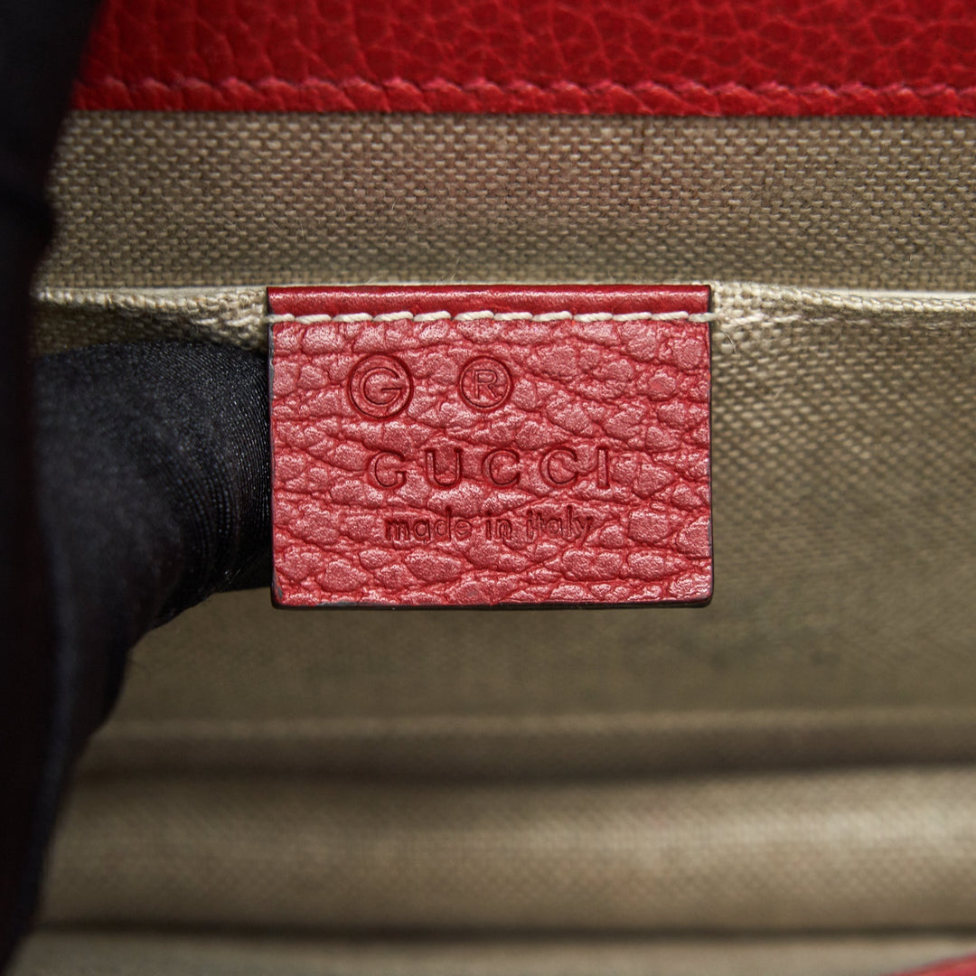 Gucci GG Interlocking Small Chain crossbody Bag Red with