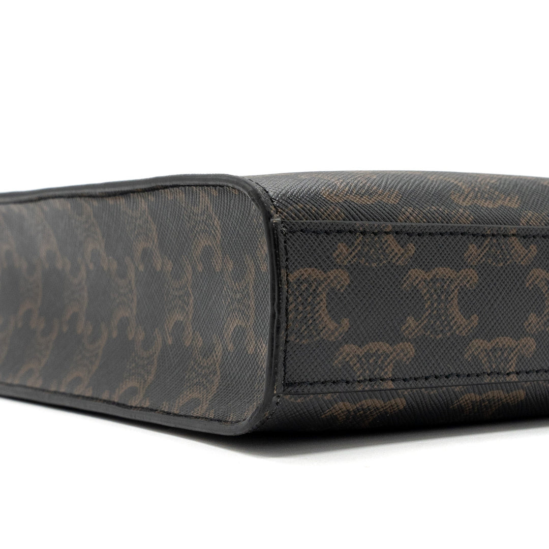 Celine Mini Vertical Cabas Triomphe Canvas Brown