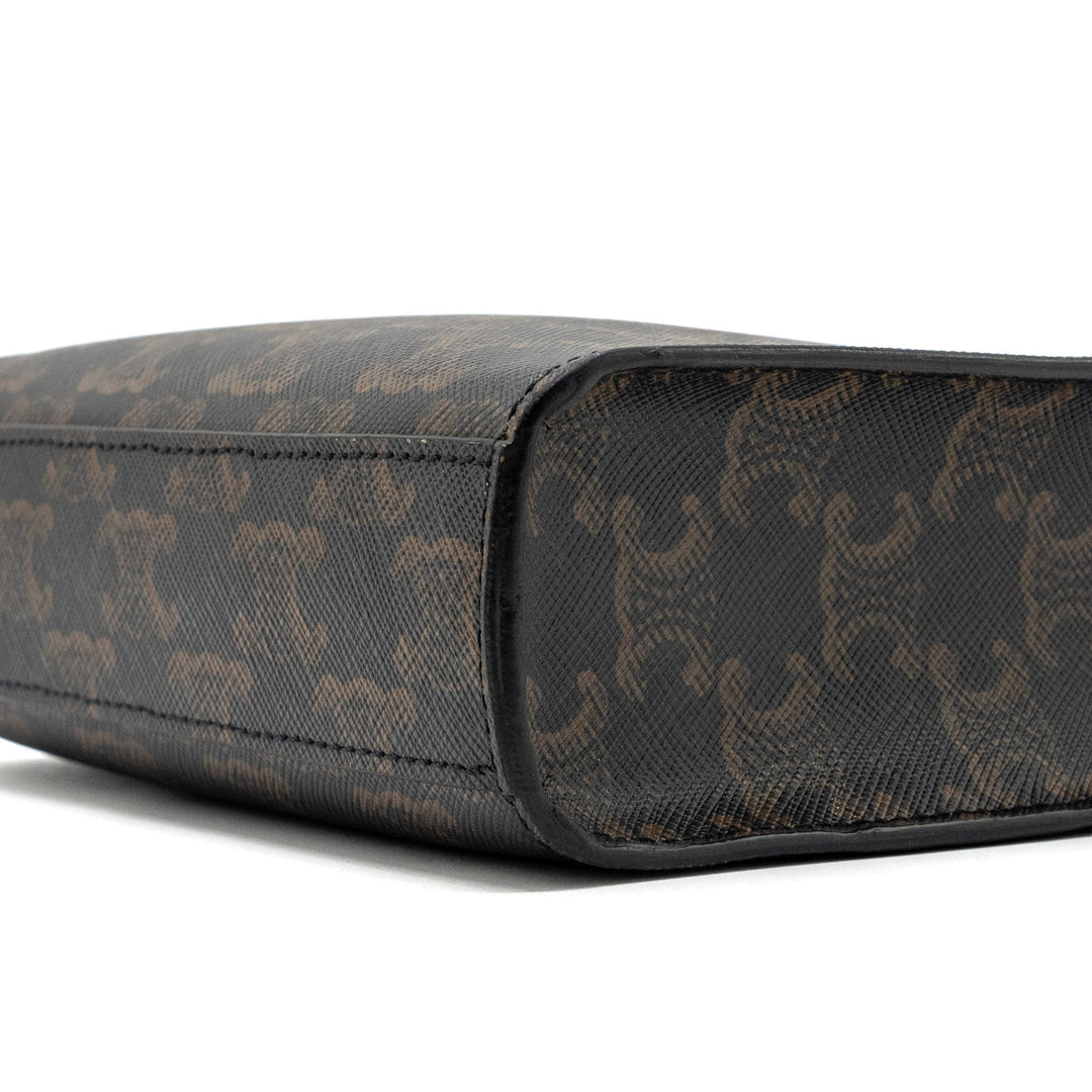 Celine Mini Vertical Cabas Triomphe Canvas Brown
