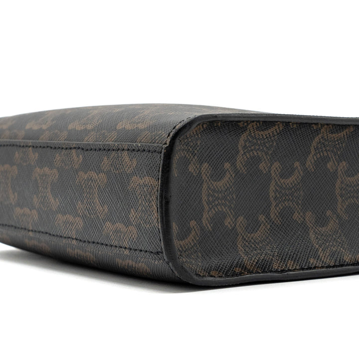 Celine Mini Vertical Cabas Triomphe Canvas Brown