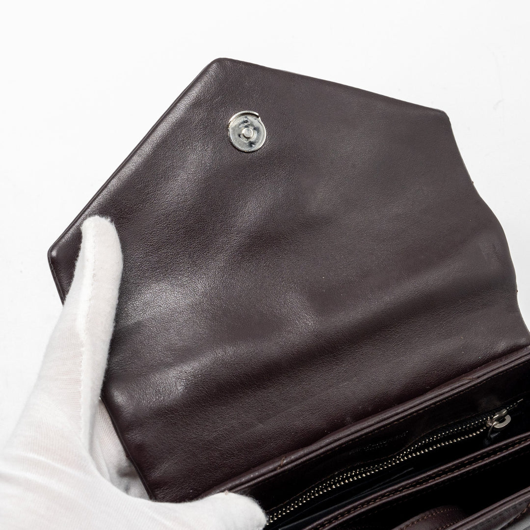 Saint Laurent/YSL Loulou Toy Strap Bag Calfskin Brown SHW