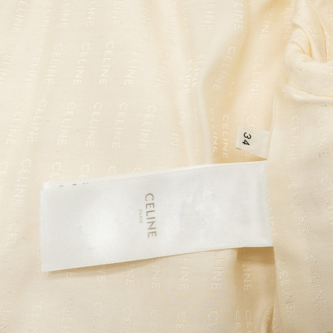 Top Quality Celine Size 34 Tweed Jacket Wool/Cotton White