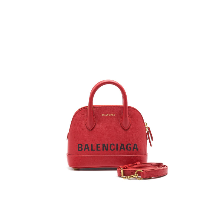 Top Quality Balenciaga Ville Top Handle Tote Bag XXS Red