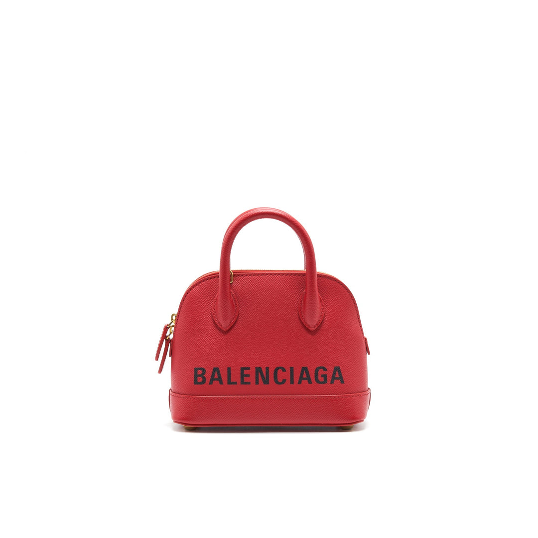 Top Quality Balenciaga Ville Top Handle Tote Bag XXS Red