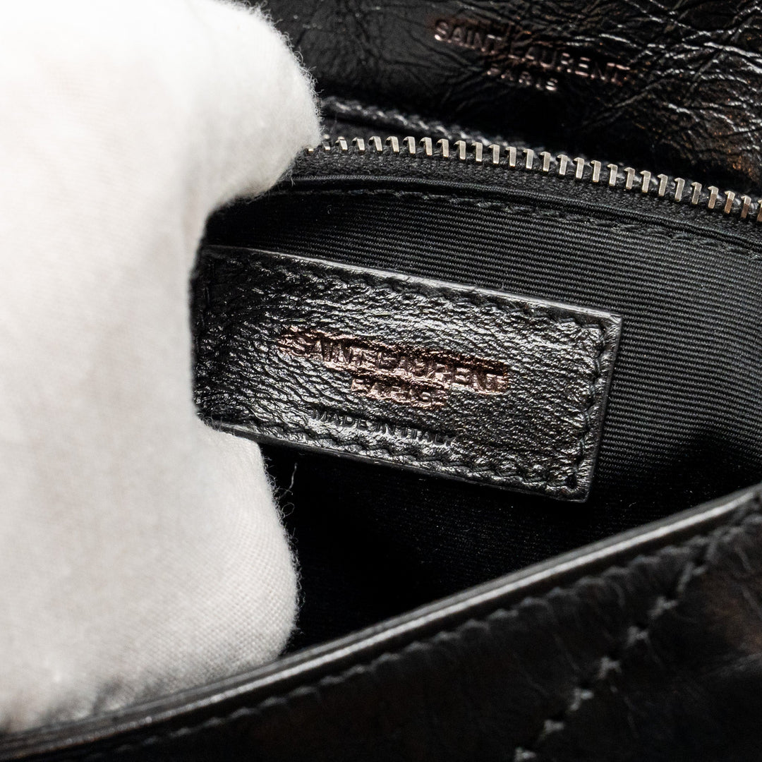Saint Laurent/YSL Medium Niki Chain Bag Vintage Calfskin Black SHW