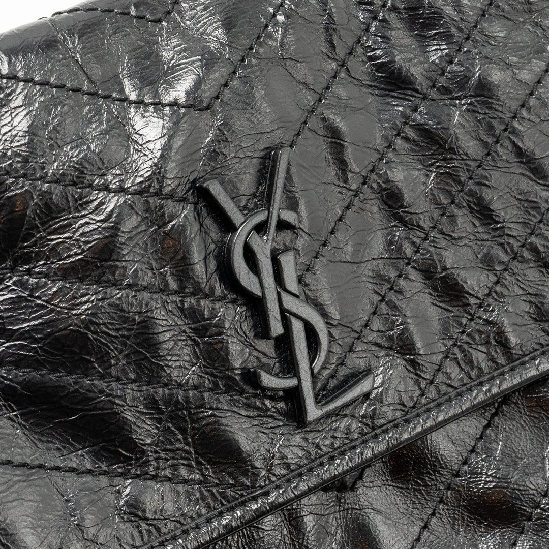 Saint Laurent/YSL Medium Niki Chain Bag Vintage Calfskin Black SHW