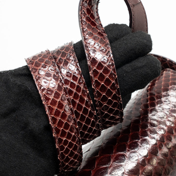 Celine medium classic box bag python burgundy