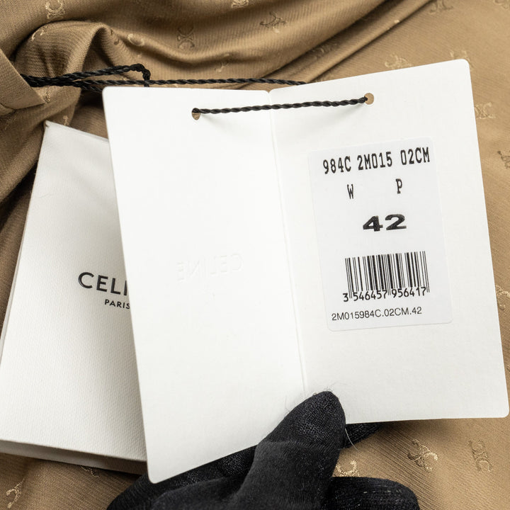 Celine size 42 Trench Coat Laine / Cotton beige