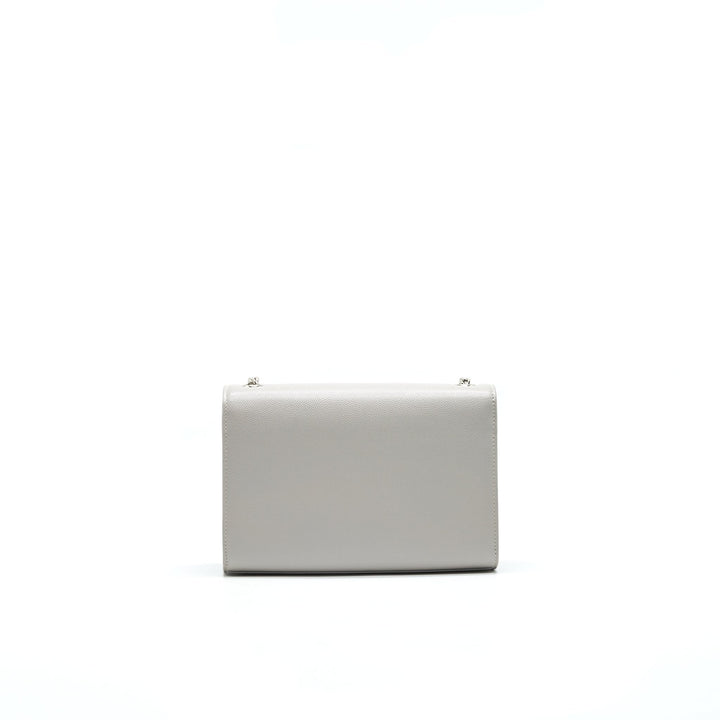 SAINT LAURENT SMALL KATE SMALL CHAIN BAG LIGHT GREY SHW