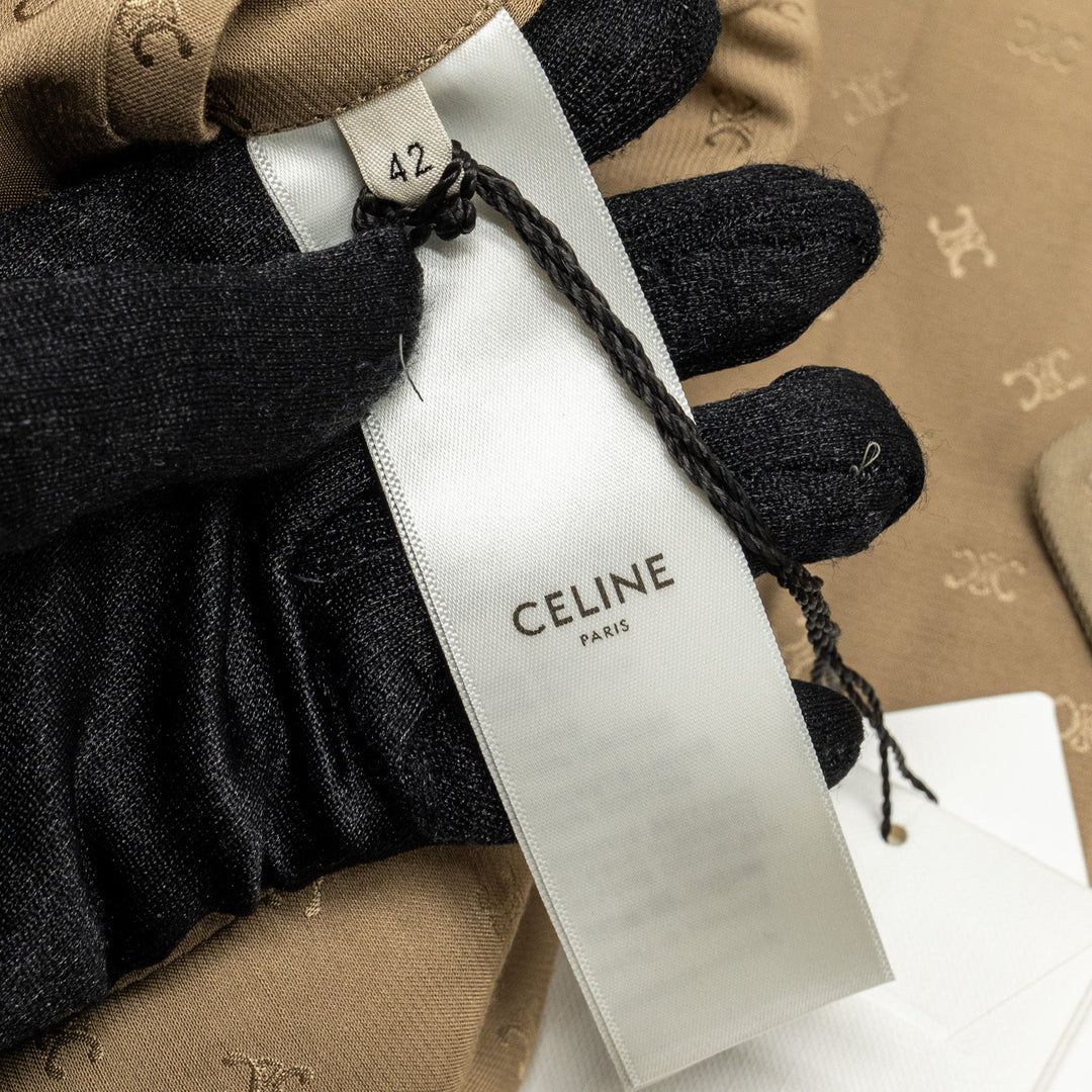 Celine size 42 Trench Coat Laine / Cotton beige