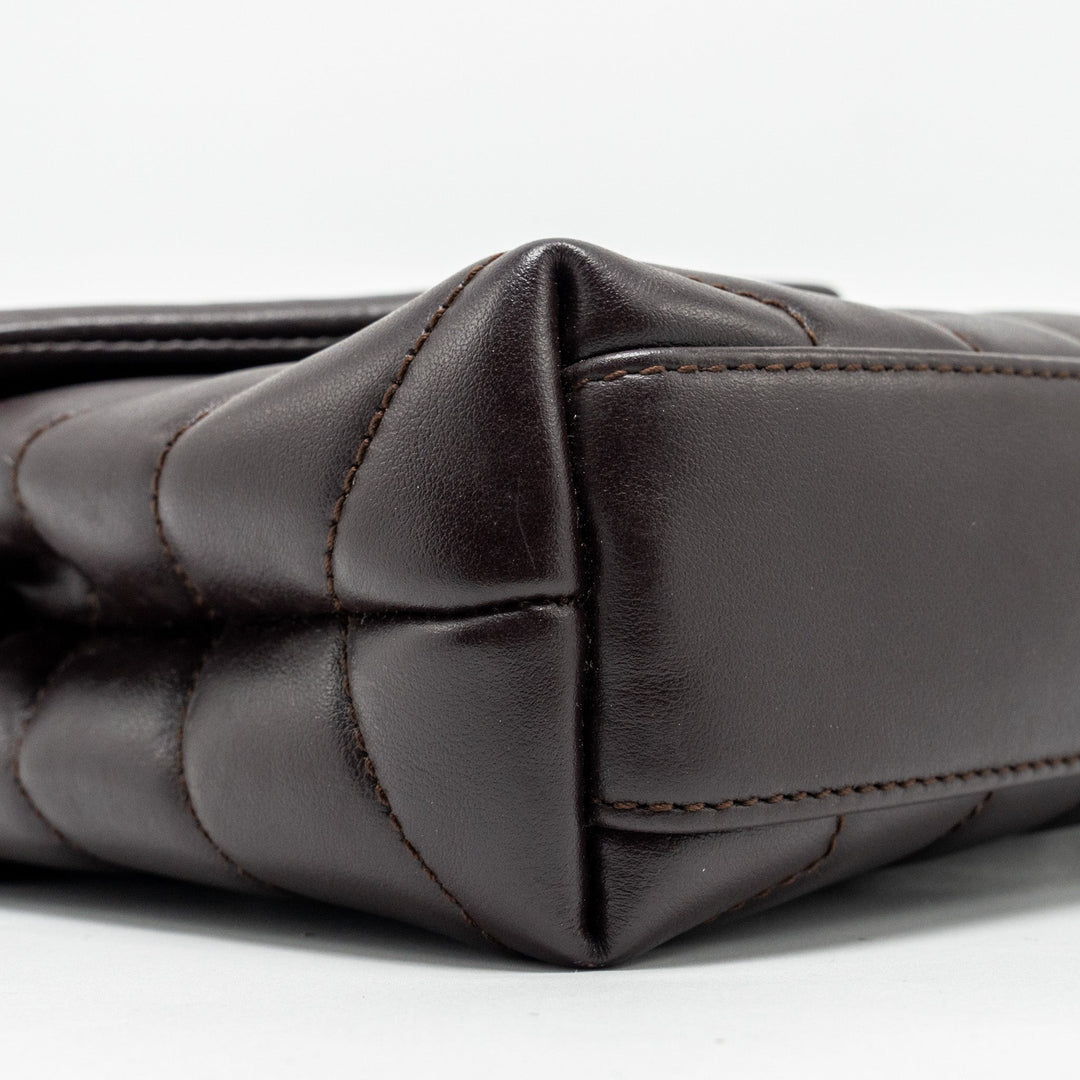 Saint Laurent/YSL Loulou Toy Strap Bag Calfskin Brown SHW