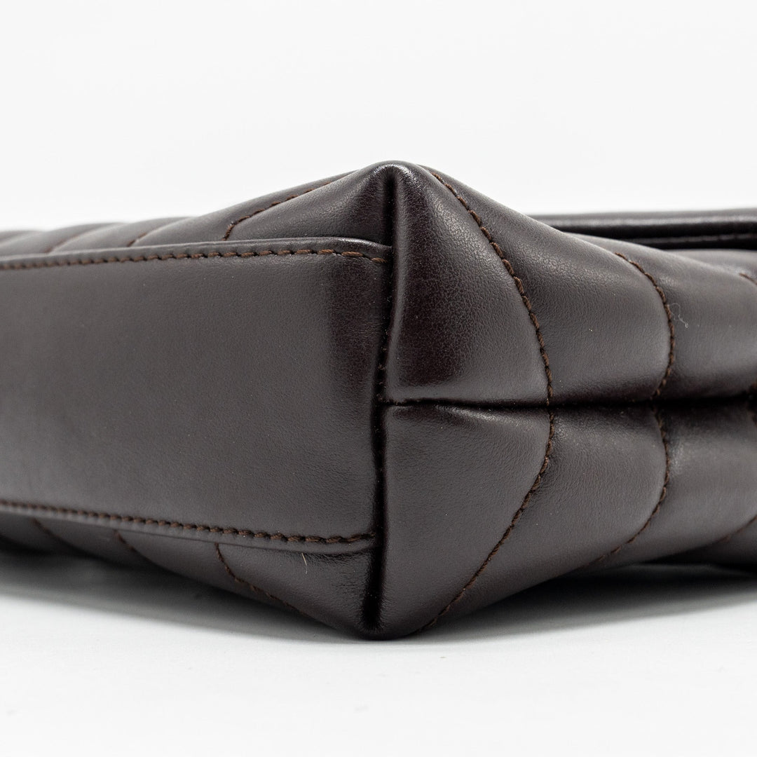 Saint Laurent/YSL Loulou Toy Strap Bag Calfskin Brown SHW