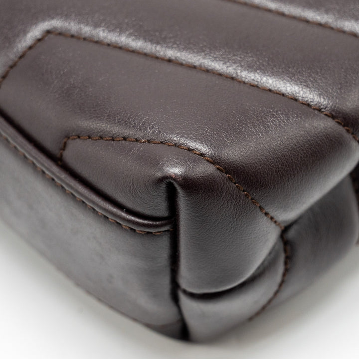 Saint Laurent/YSL Loulou Toy Strap Bag Calfskin Brown SHW
