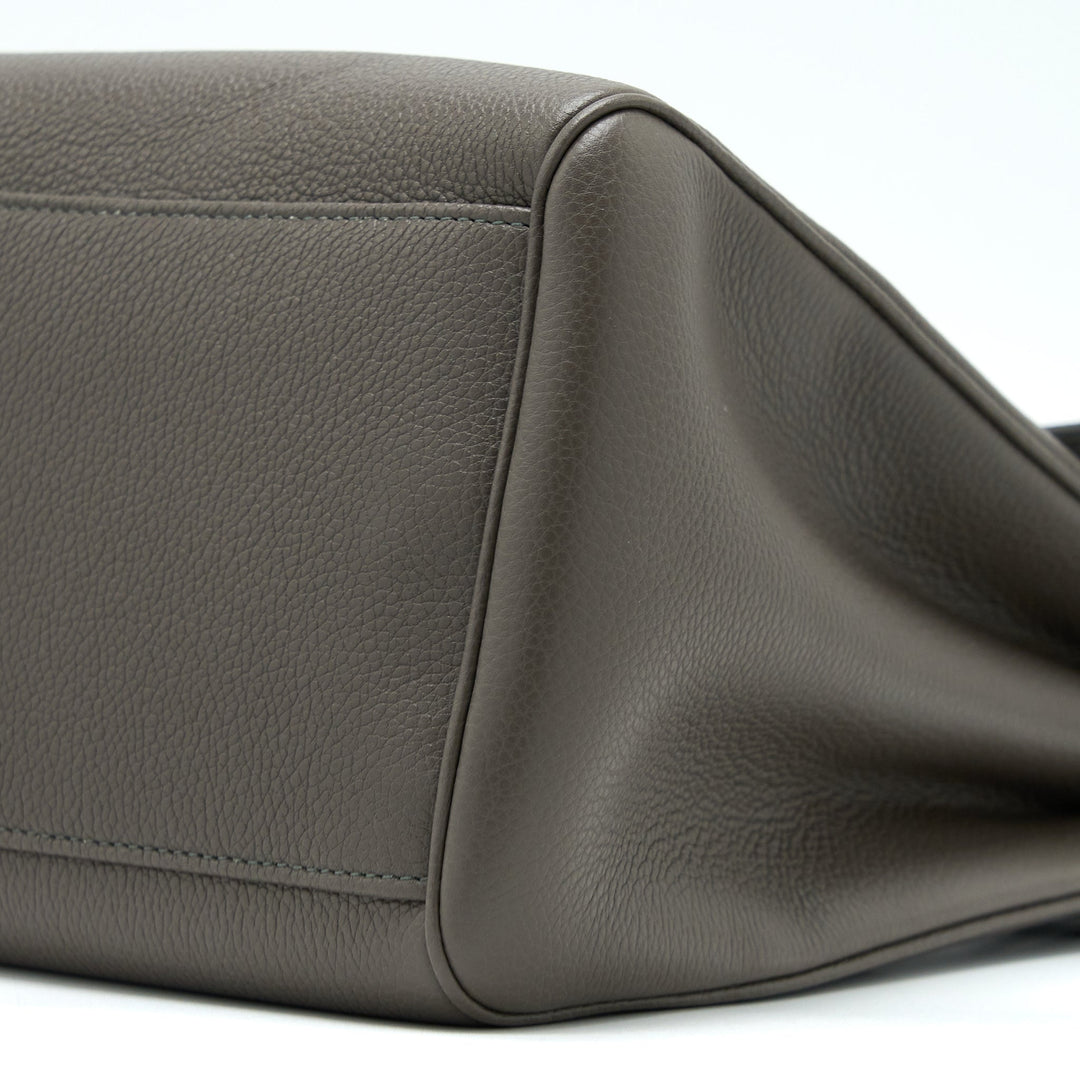 Celine Medium Soft 16 Bag Grained Calfskin Dark Grey