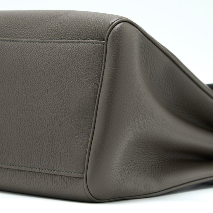 Celine Medium Soft 16 Bag Grained Calfskin Dark Grey