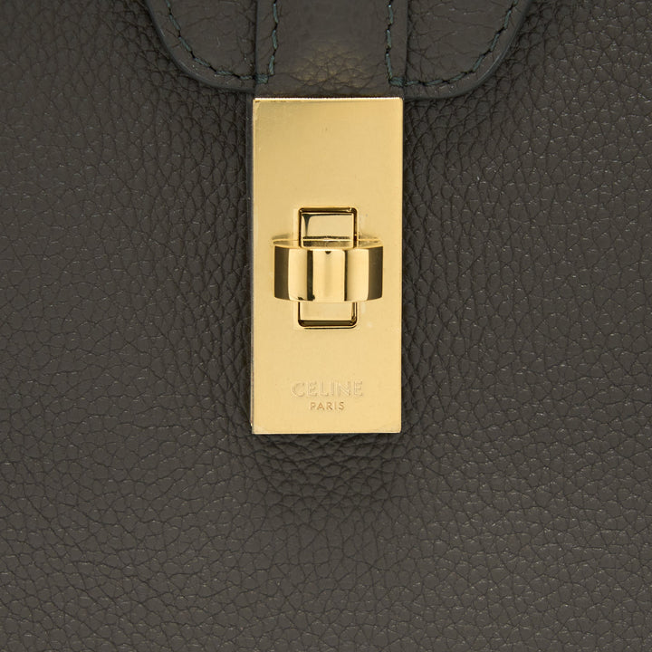 Celine Medium Soft 16 Bag Grained Calfskin Dark Grey