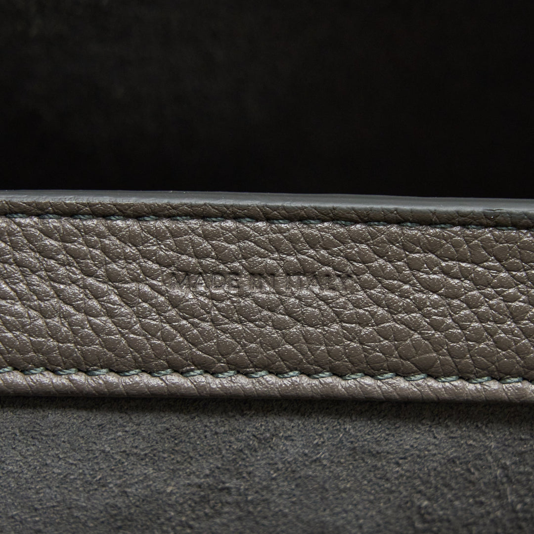 Celine Medium Soft 16 Bag Grained Calfskin Dark Grey