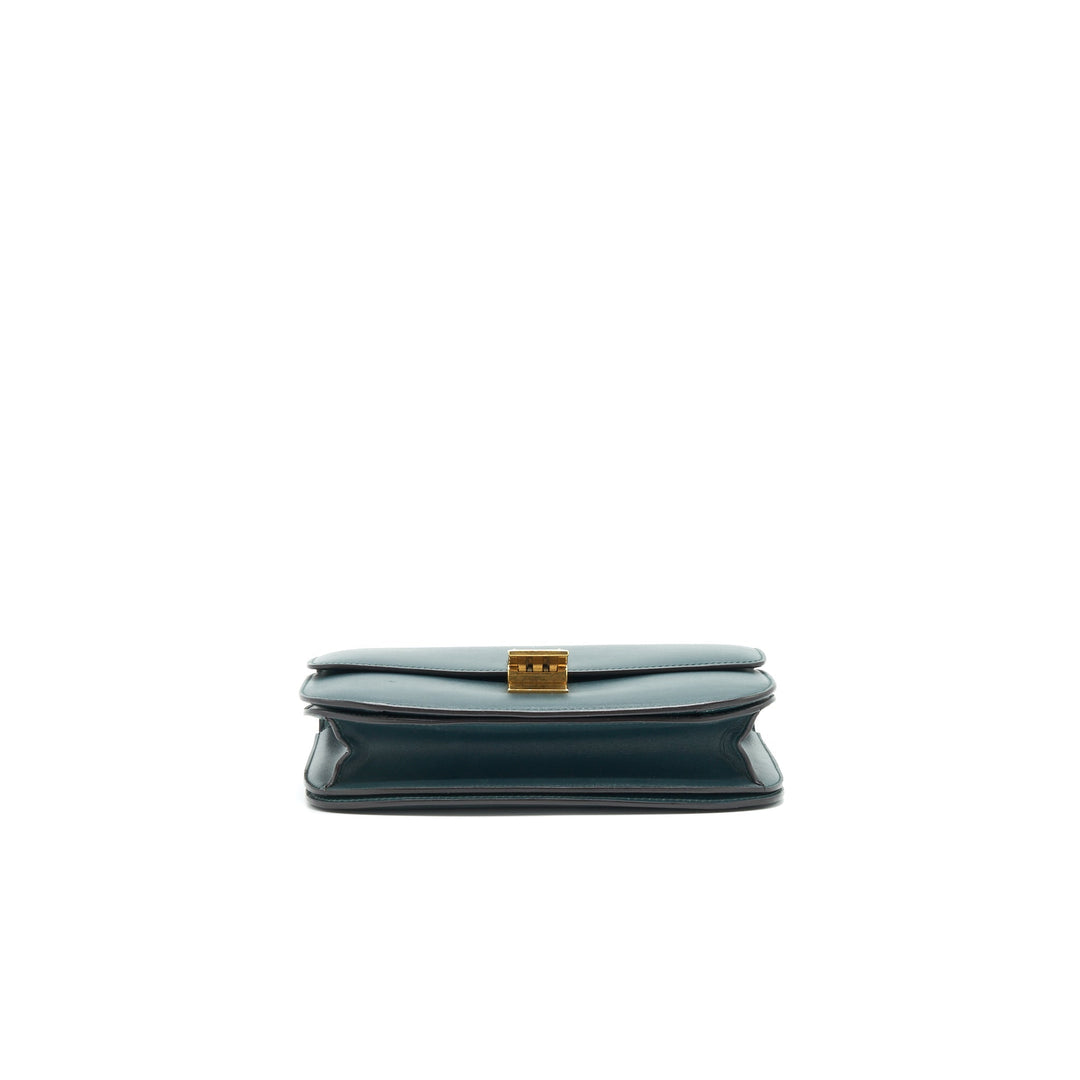 Celine Box Amazon Green calfskin Leather