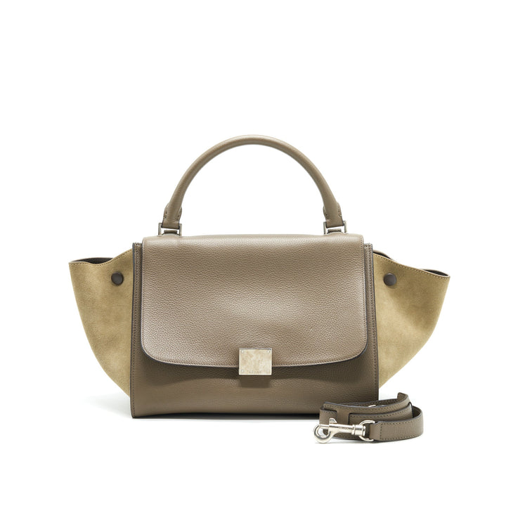 Top Quality Celine SMALL TRAPEZE BAG LIGHT GREY