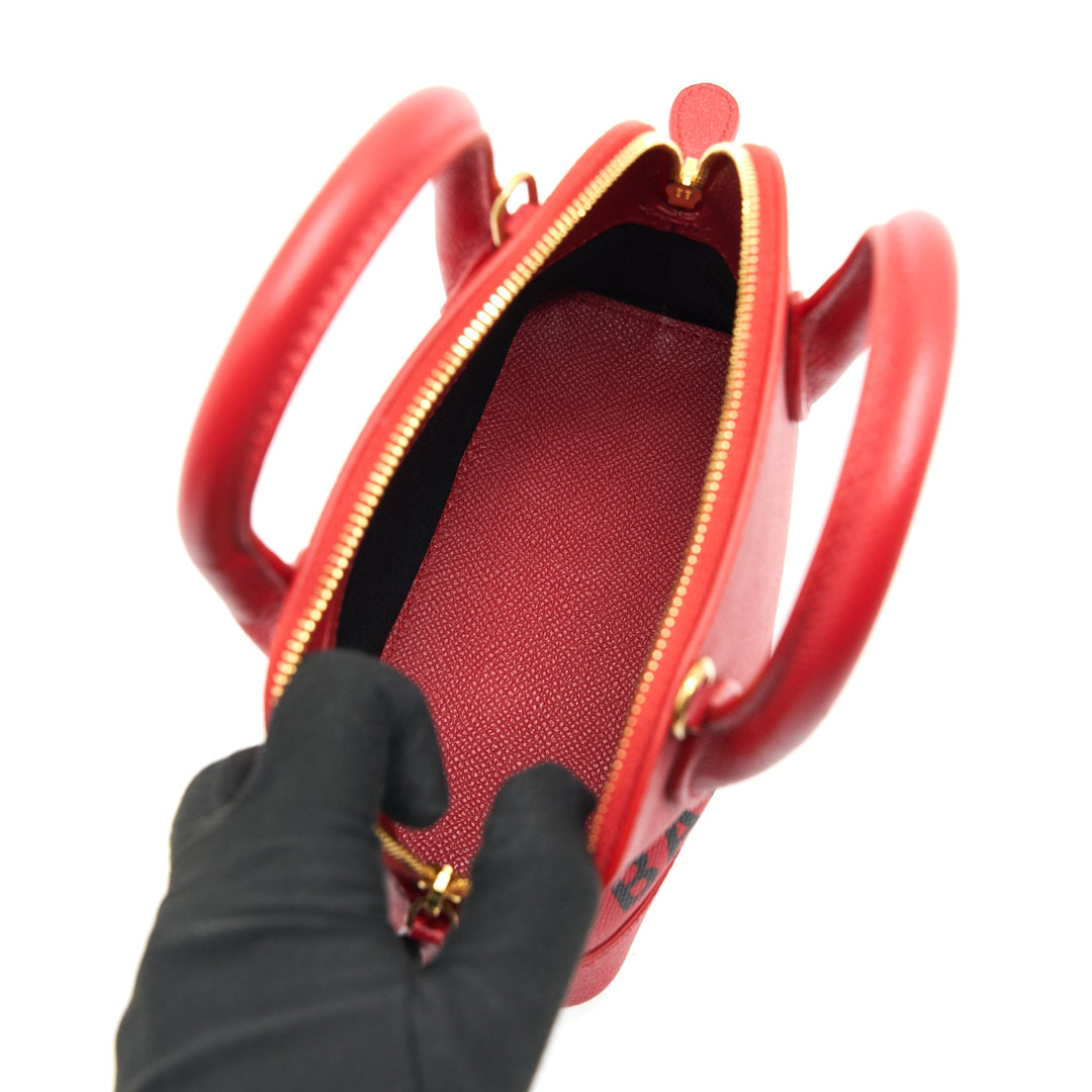 Top Quality Balenciaga Ville Top Handle Tote Bag XXS Red