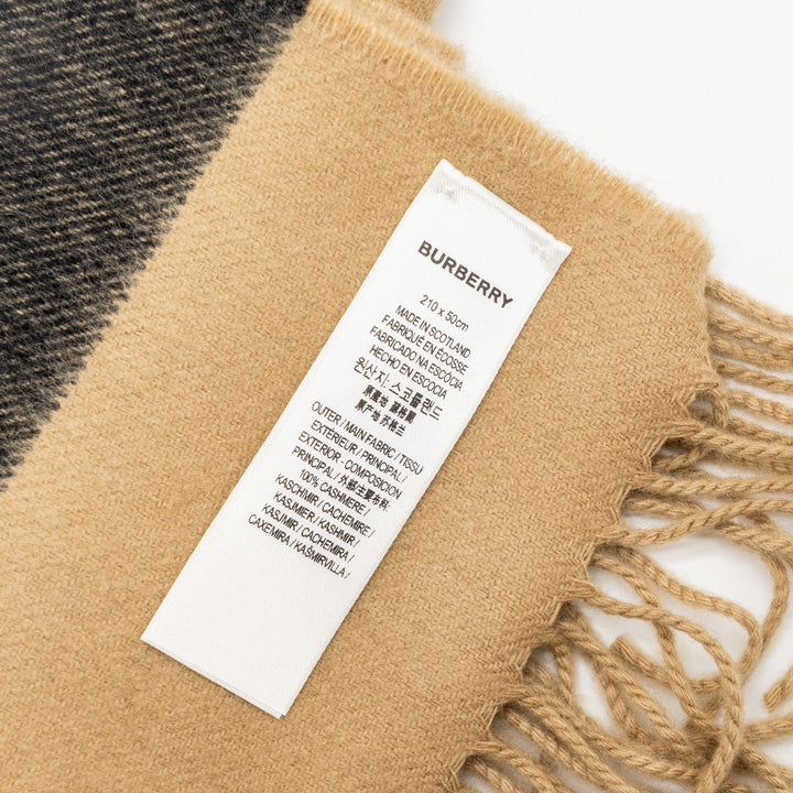 Burberry cashmere scarf 210*50cm multicolor brown / black / red