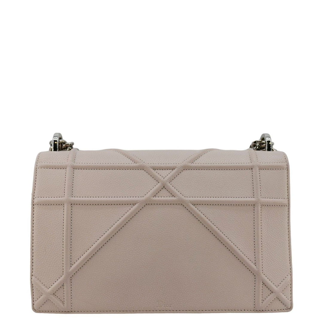 CHRISTIAN Top quality Dior Diaroma Flap Grained Calfskin Leather Crossbody Bag Light Pink