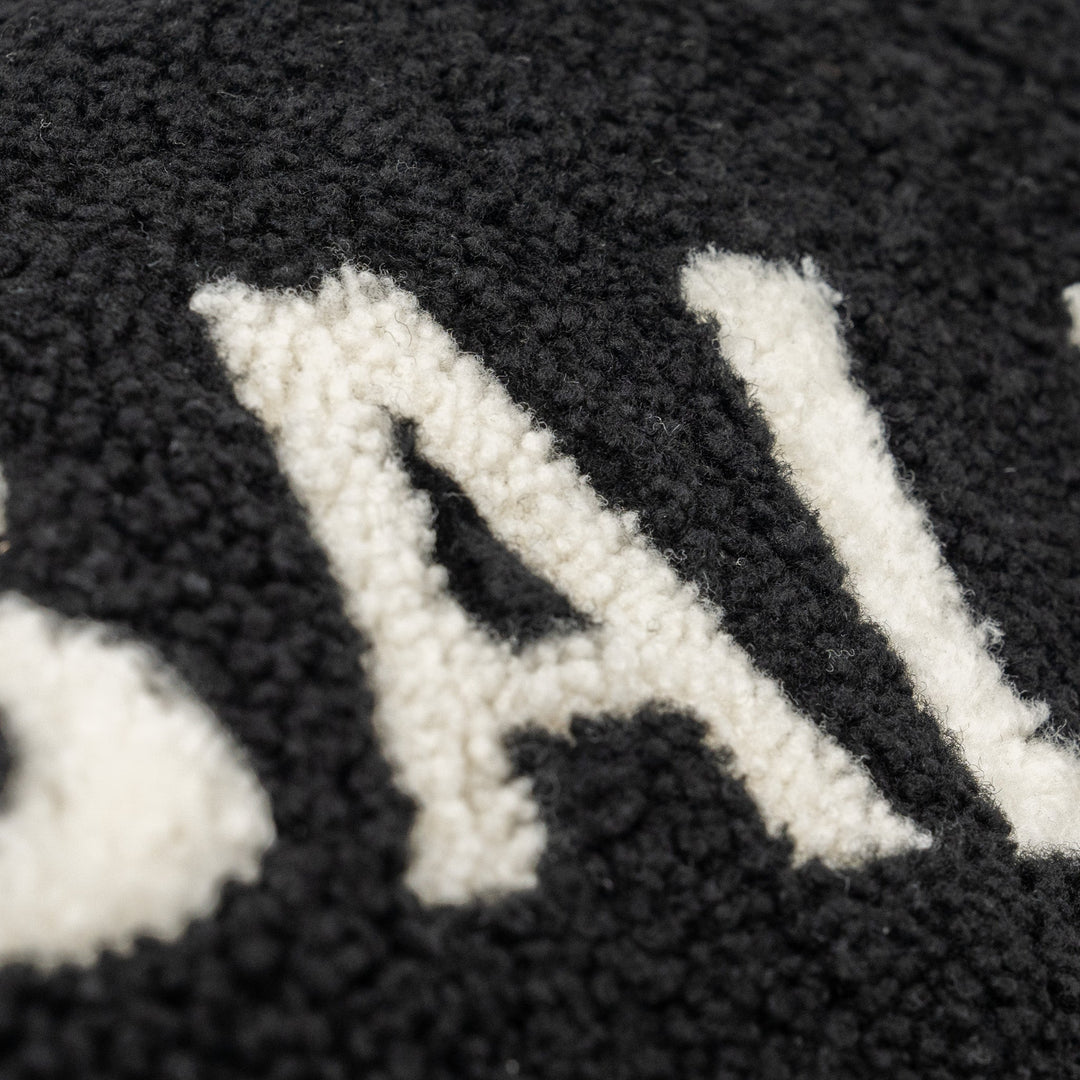 Top Quality Balenciaga zip pouch clutch shearling black/ white SHW