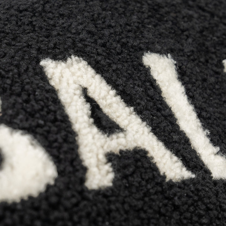 Top Quality Balenciaga zip pouch clutch shearling black/ white SHW