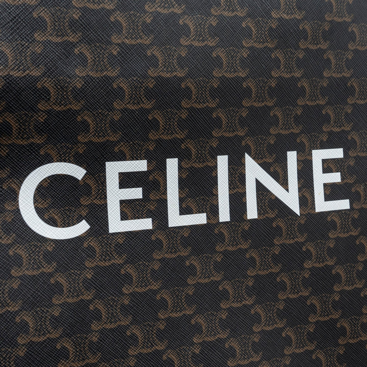 Top Quality Celine small cabas vertical triomphe canvas / calfskin tan