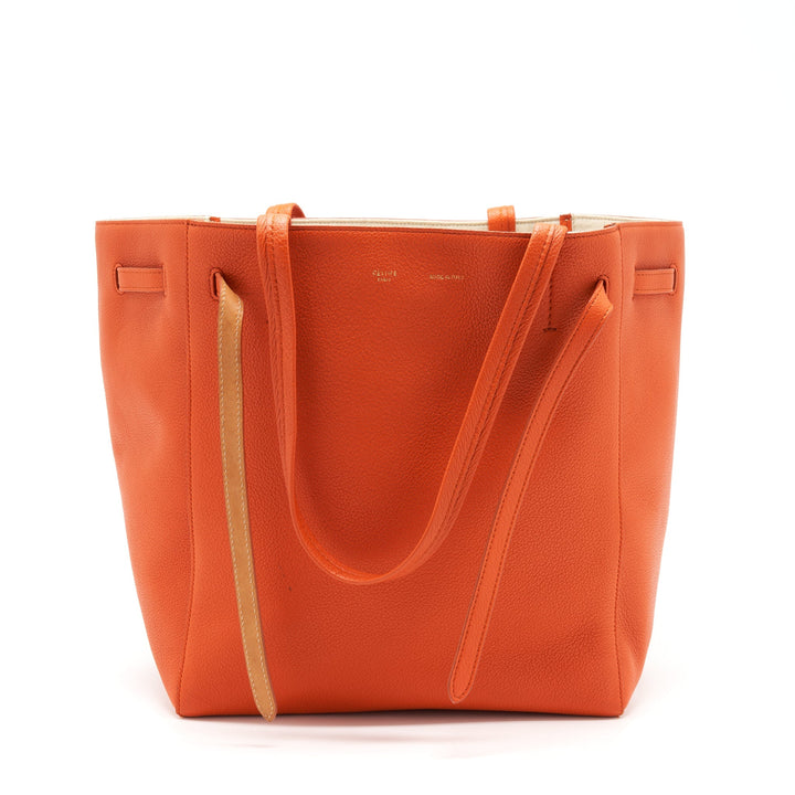 Celine Cabas Phantom In Soft Grained Calfskin Orange