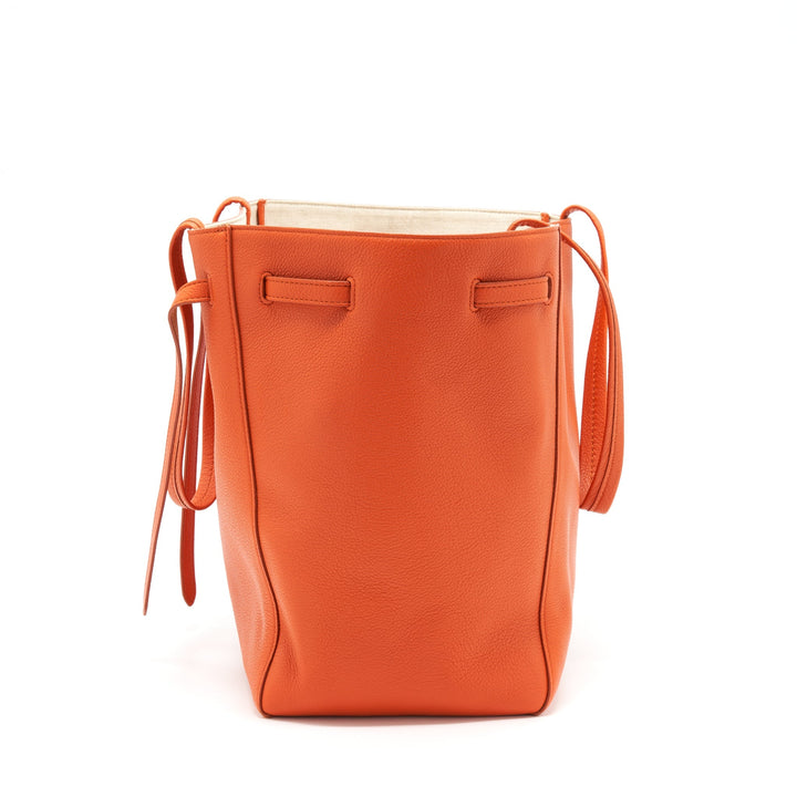 Celine Cabas Phantom In Soft Grained Calfskin Orange
