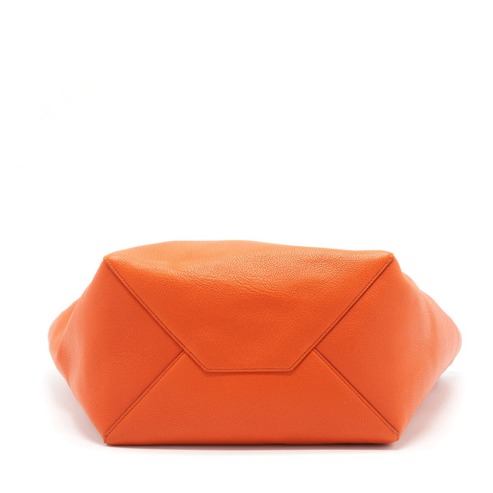 Celine Cabas Phantom In Soft Grained Calfskin Orange