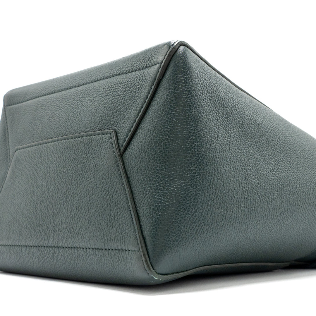 Celine Sangle bucket bag calfskin dark green