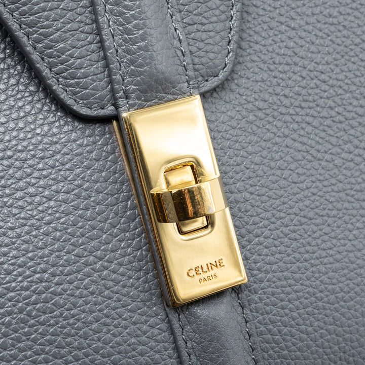 Top Quality Celine Small 16 Bag Grained Calfskin Grey