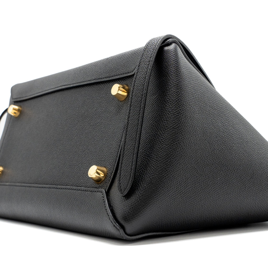 Celine mini belt bag grained calfskin black