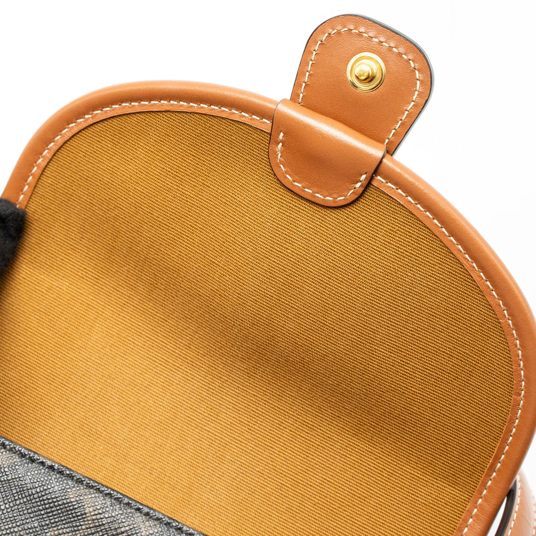 Celine Mini Besace in Triomphe Canvas/Calfskin Tan