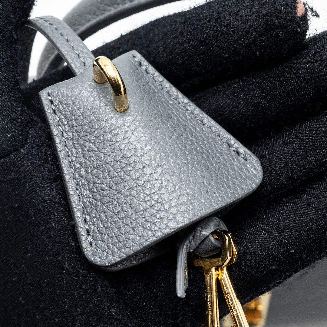 Top Quality Celine Small 16 Bag Grained Calfskin Grey
