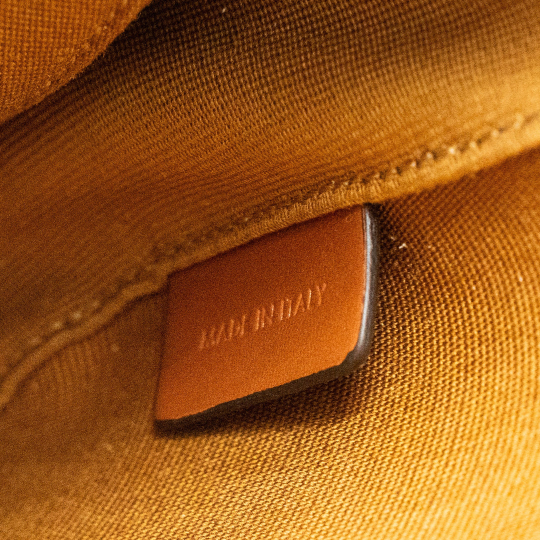Celine Mini Besace in Triomphe Canvas/Calfskin Tan