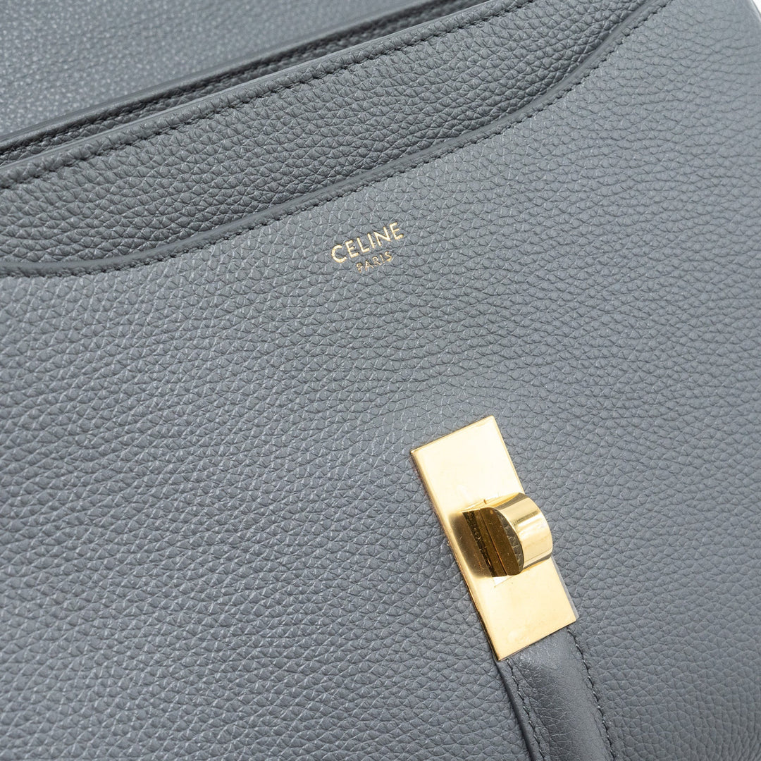Top Quality Celine Small 16 Bag Grained Calfskin Grey