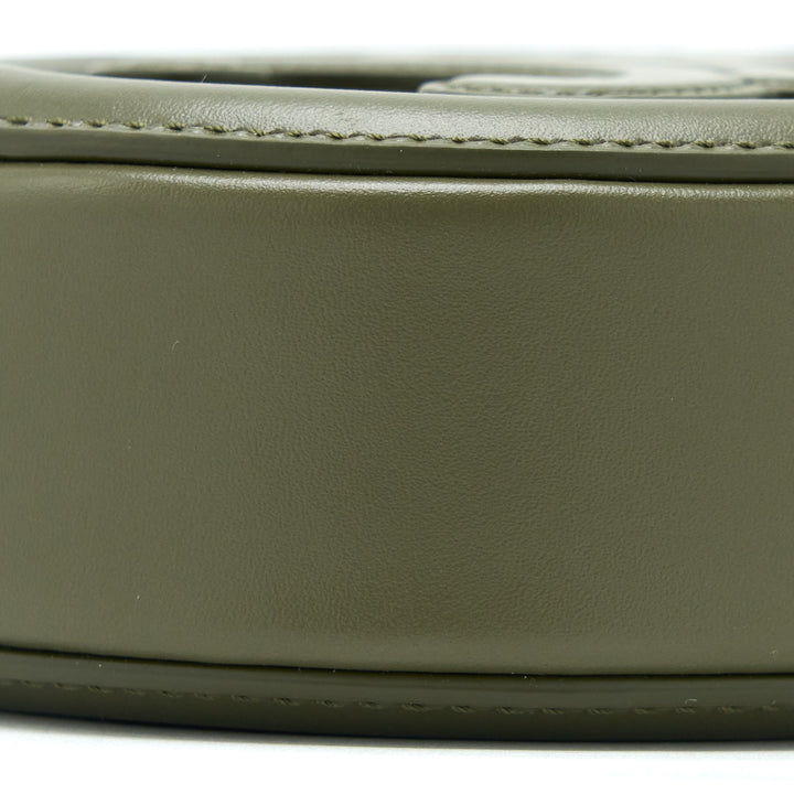 Celine Crossbody Oval Purse Calfskin Olive Green