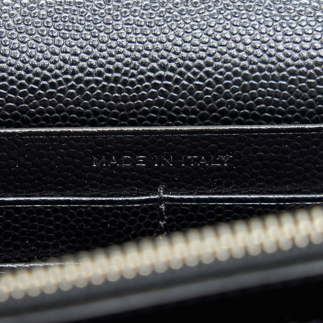 Saint Laurent Envelope Monogram Wallet on Chain in SHW