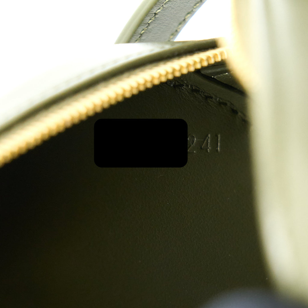 Celine Crossbody Oval Purse Calfskin Olive Green