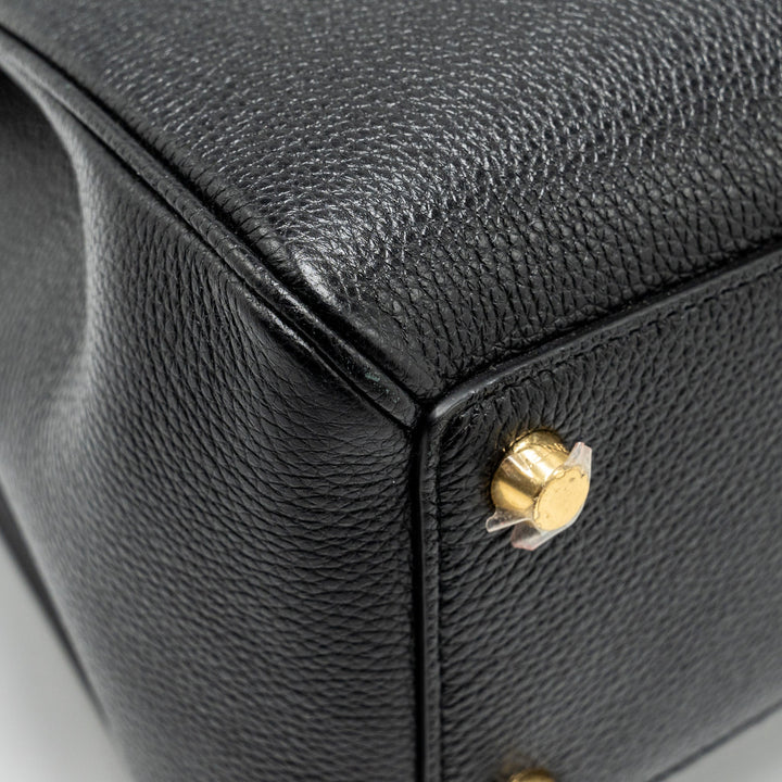 Celine 16 Bag Grained Calfskin Black