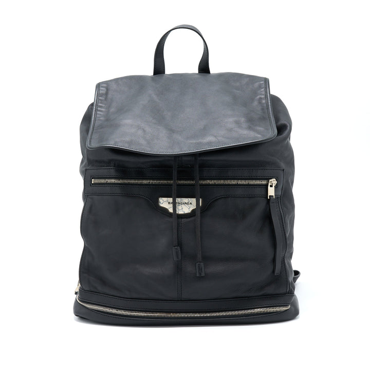 balenciaga Backpack Calfskin Black SHW