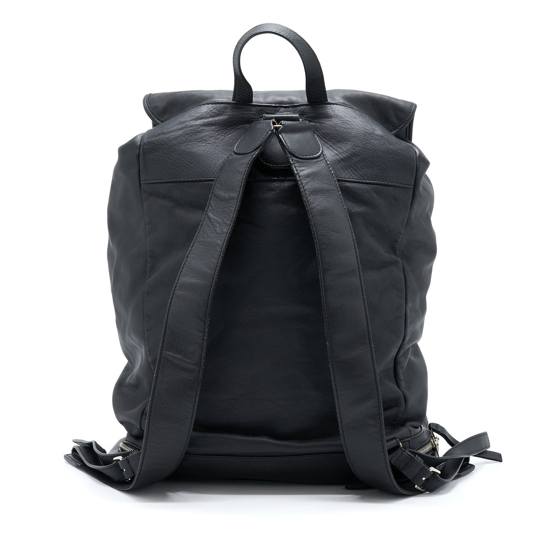 balenciaga Backpack Calfskin Black SHW