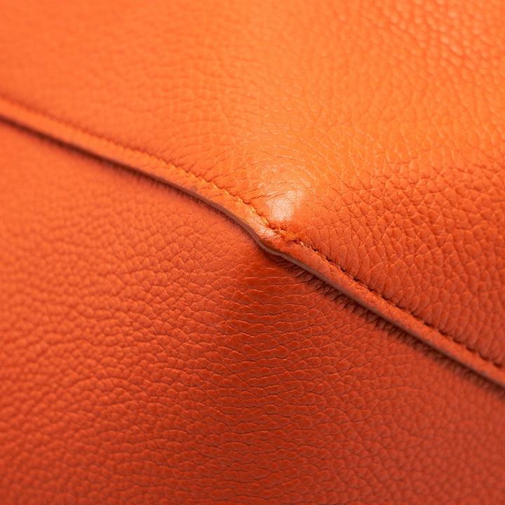 Celine Cabas Phantom In Soft Grained Calfskin Orange
