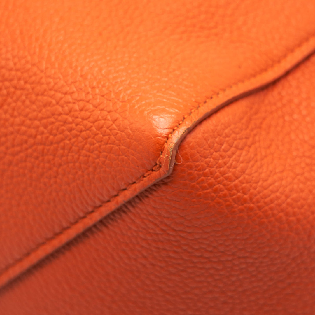Celine Cabas Phantom In Soft Grained Calfskin Orange