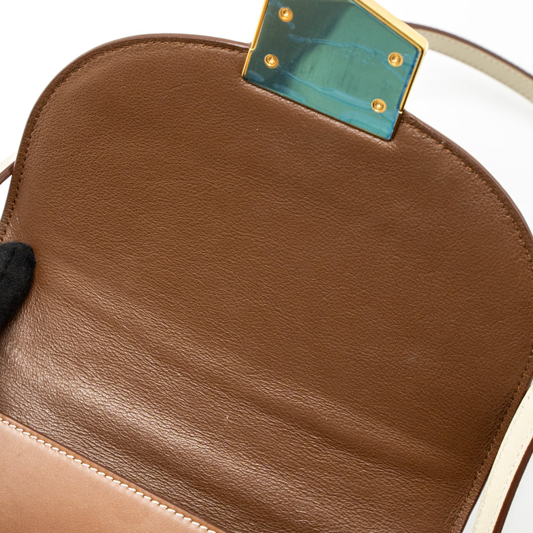 Top Quality Celine Small Trotteur Bag Calfskin Brown/Multicolour