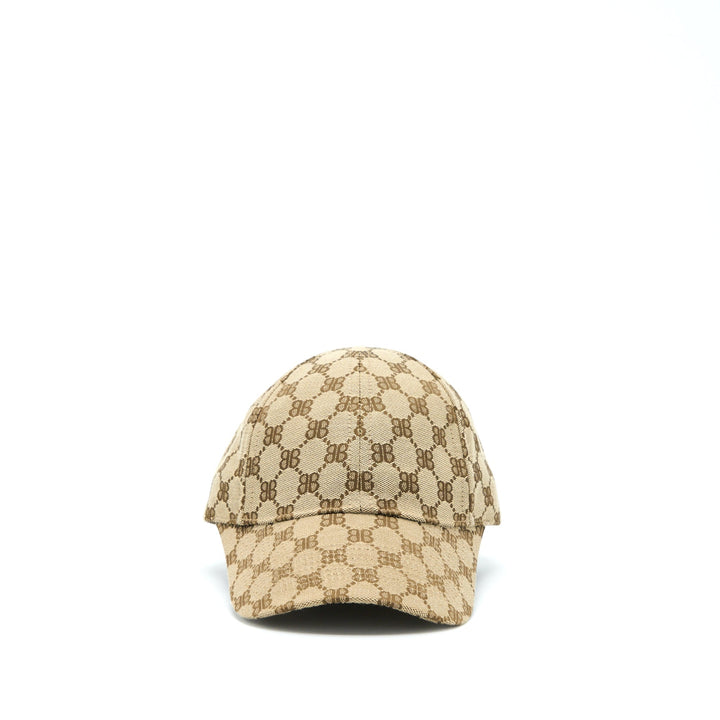 Top Quality Balenciaga X Gucci Size S Hacker Project Cap Canvas Jacquard Ebony/Brown