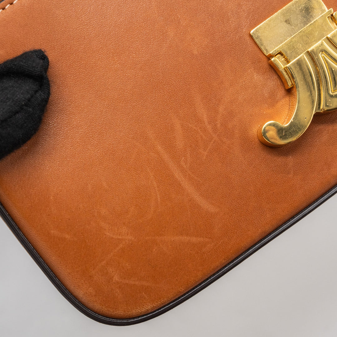 Top Quality Celine Triomphe Shoulder bag Natural Calfskin Tan